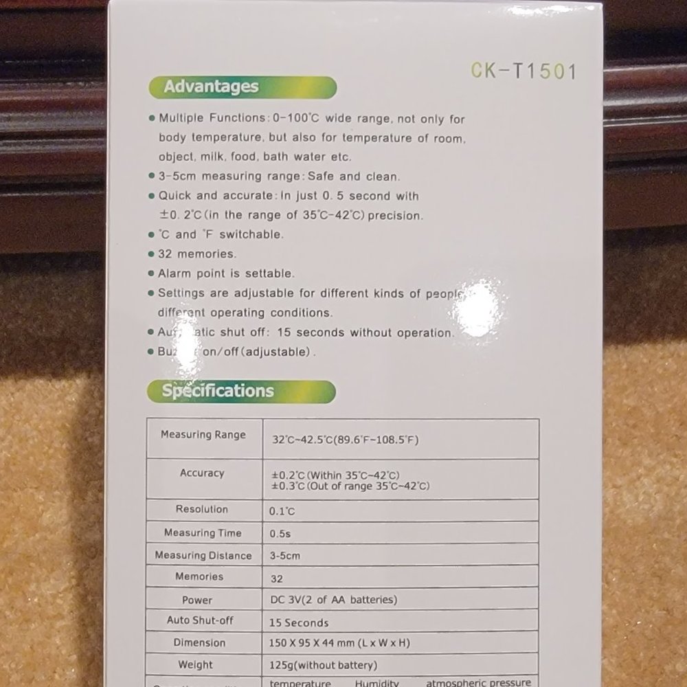 Infrared Thermometer New - Picture 3 of 10